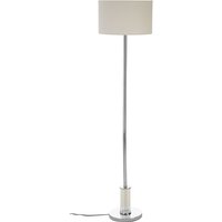 Product photograph of Westico Cream Fabric Shade Floor Lamp With Chrome Base from Furniture in Fashion