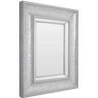 Product photograph of Whinny Rectangular Wall Bedroom Mirror In Antique Silver Frame from Furniture in Fashion