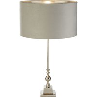 Product photograph of Whitby Light Grey Velvet Shade Table Lamp In Chrome from Furniture in Fashion