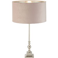 Product photograph of Whitby Pink Velvet Shade Table Lamp In Chrome from Furniture in Fashion