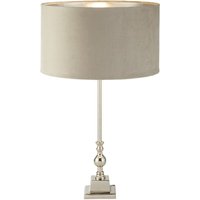 Product photograph of Whitby Taupe Velvet Shade Table Lamp In Chrome from Furniture in Fashion