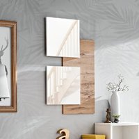 Product photograph of Elyria Wooden Hallway Mirror In Wotan Oak from Furniture in Fashion