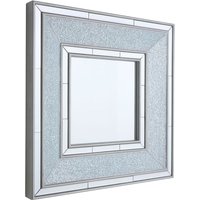 Product photograph of Wilmer Square Wall Bedroom Mirror In Antique Silver Frame from Furniture in Fashion