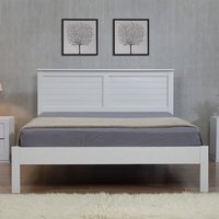 Product photograph of Wauna Wooden King Size Bed In Grey from Furniture in Fashion