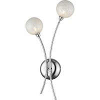 Product photograph of Wimbledon 2 Light Crystal Shade Wall Light In Chrome from Furniture in Fashion