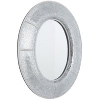 Product photograph of Wrens Oval Wall Bedroom Mirror In Antique Silver Frame from Furniture in Fashion
