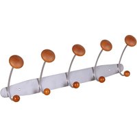 Product photograph of Yucaipa Metal Space Saver 5 Hook Coat Rail In Grey from Furniture in Fashion