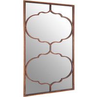 Product photograph of Zaria Arabesque Wall Bedroom Mirror In Warm Gold Frame from Furniture in Fashion