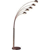 Product photograph of Zeiss 5 Arched Lights Floor Lamp With Eu Plug In Warm Copper from Furniture in Fashion