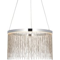Product photograph of Zelma Led Cct Pendant Light In Polished Chrome And Silver from Furniture in Fashion