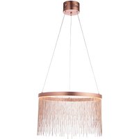 Product photograph of Zelma Led Pendant Light In Brushed And Copper from Furniture in Fashion