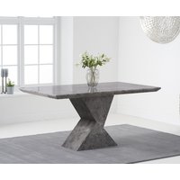 Product photograph of Aaron 160cm Marble Grey Dining Table from Oak Furniture Superstore