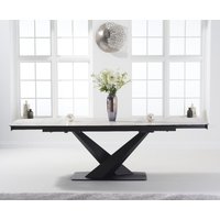 Product photograph of Extending Jacob 180cm White Ceramic Dining Table from Oak Furniture Superstore