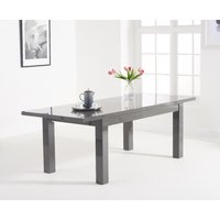 Product photograph of Extending Seattle 160cm Dark Grey High Gloss Dining Table from Oak Furniture Superstore