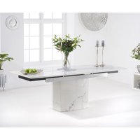 Product photograph of Extending Savona 160cm White Ceramic Dining Table from Oak Furniture Superstore