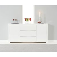 Product photograph of Newark 2 Door 3 Drawer White High Gloss Sideboard from Oak Furniture Superstore