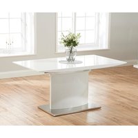 Product photograph of Extending Alessio 160cm White High Gloss Dining Table from Oak Furniture Superstore