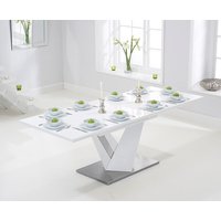 Product photograph of Extending Santino 160cm White High Gloss Dining Table from Oak Furniture Superstore