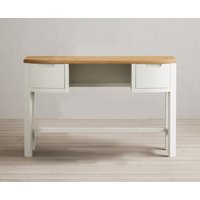 Product photograph of Bradwell Oak And Signal White Painted Dressing Table from Oak Furniture Superstore