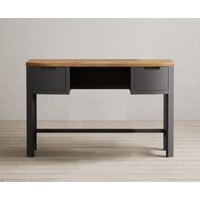 Product photograph of Bradwell Oak And Charcoal Painted Dressing Table from Oak Furniture Superstore