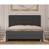 Product photograph of Bradwell Oak And Charcoal Painted Double Bed from Oak Furniture Superstore