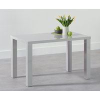 Product photograph of Seattle 120cm Light Grey High Gloss Dining Table from Oak Furniture Superstore