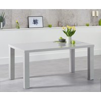 Product photograph of Seattle 160cm Light Grey High Gloss Dining Table from Oak Furniture Superstore