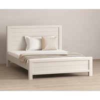 Product photograph of Bradwell Oak And Signal White Painted King Size Bed from Oak Furniture Superstore