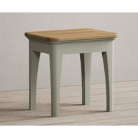 Product photograph of Brampton Soft Green Painted Dressing Stool from Oak Furniture Superstore