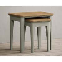 Product photograph of Brampton Soft Green Painted Nest Of Tables from Oak Furniture Superstore