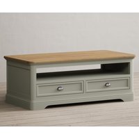 Product photograph of Brampton Soft Green Painted Coffee Table from Oak Furniture Superstore