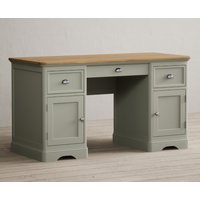 Product photograph of Brampton Soft Green Painted Computer Desk from Oak Furniture Superstore