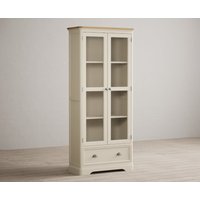 Product photograph of Madley Oak And Cream Painted Glazed Display Cabinet from Oak Furniture Superstore