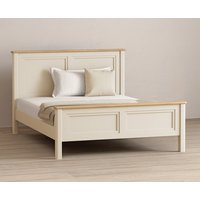 Product photograph of Madley Oak And Cream Painted Kingsize Bed from Oak Furniture Superstore