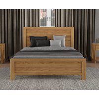 Product photograph of Somerton Curved Solid Oak King Size Bed from Oak Furniture Superstore
