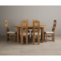 Product photograph of Extending Caversham Oak Oval Dining Table With 10 Brown Natural Chairs from Oak Furniture Superstore