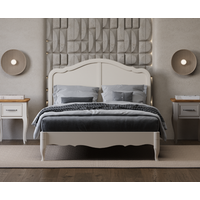 Product photograph of Chateau Soft White Painted Double Bed from Oak Furniture Superstore