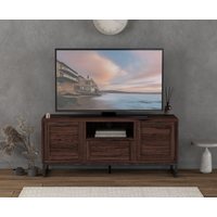 Product photograph of Dakota Dark Acacia And Metal Large Tv Cabinet from Oak Furniture Superstore