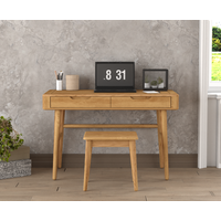 Product photograph of Rosa Solid Oak Computer Desk from Oak Furniture Superstore