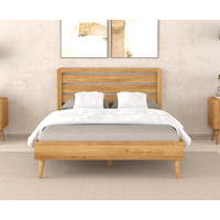 Product photograph of Rosa Solid Oak Double Bed from Oak Furniture Superstore