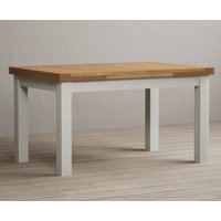 Product photograph of Extending Buxton 140cm Oak And Signal White Painted Dining Table from Oak Furniture Superstore