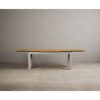 Product photograph of Extending Buxton 180cm Oak And Soft White Painted Dining Table from Oak Furniture Superstore