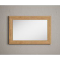 Product photograph of Natural Solid Oak 90cm Mirror from Oak Furniture Superstore