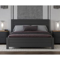 Product photograph of Bradwell Oak And Charcoal Painted Super King Size Bed from Oak Furniture Superstore