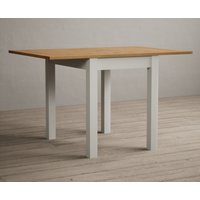 Product photograph of Extending Hadleigh Oak And Signal White Painted Dining Table from Oak Furniture Superstore