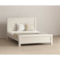 Product photograph of Alba Soft White Painted King Size Bed from Oak Furniture Superstore