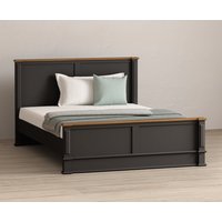 Product photograph of Lawson Oak And Charcoal Grey Painted Kingsize Bed from Oak Furniture Superstore