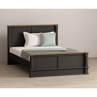 Product photograph of Lawson Oak And Charcoal Grey Painted Double Bed from Oak Furniture Superstore