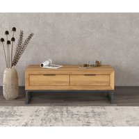 Product photograph of Loft Solid Oak 4 Drawer Coffee Table from Oak Furniture Superstore