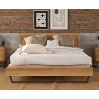 Product photograph of Loft Solid Oak Super King Size Bed from Oak Furniture Superstore